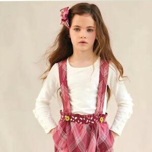 Matilda Jane Head in the Clouds Tee Ivory Ruffle Side Play Layering Top Size 4